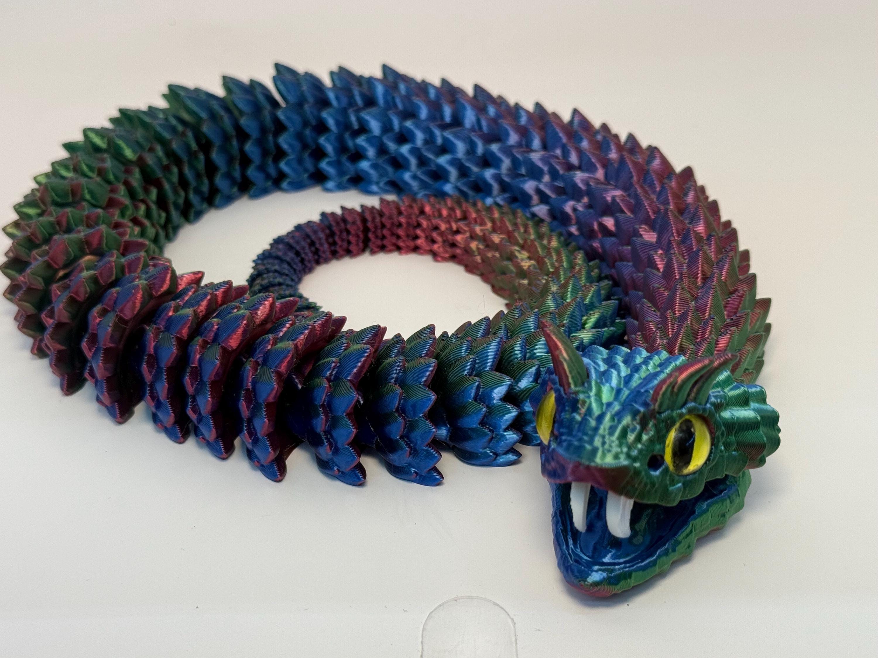 Eyelash viper snake realistic articulated desk and fidget toy