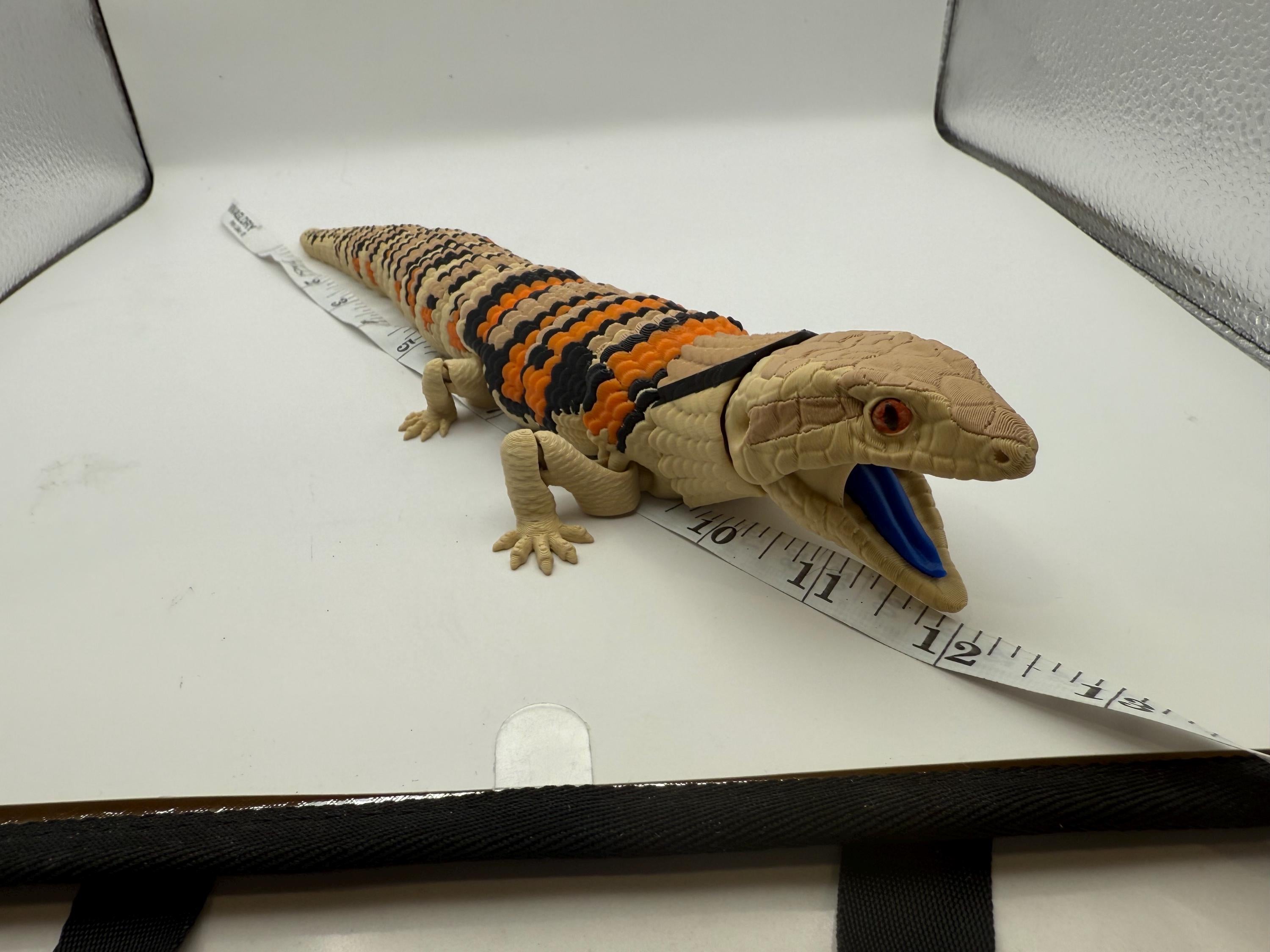 Realistic Blue Tongue Skink articulated desk and fidget toy