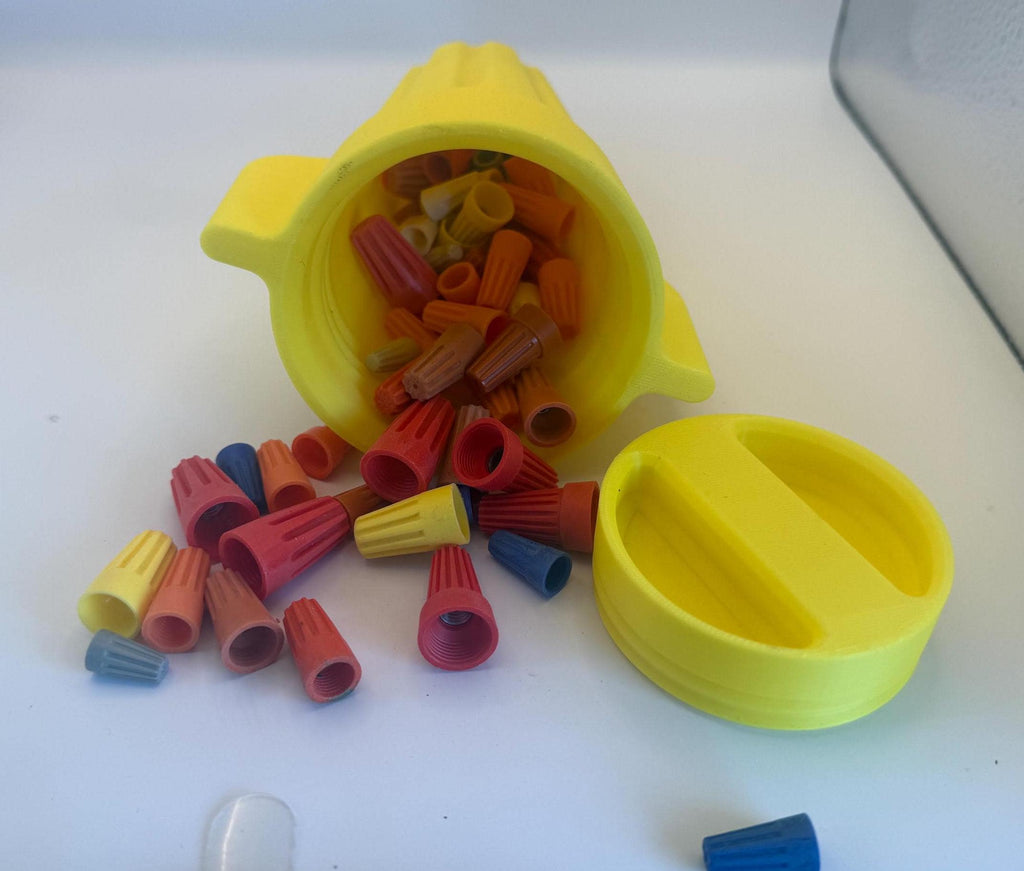 Winged Wire Nut stash container box unique gift for dad