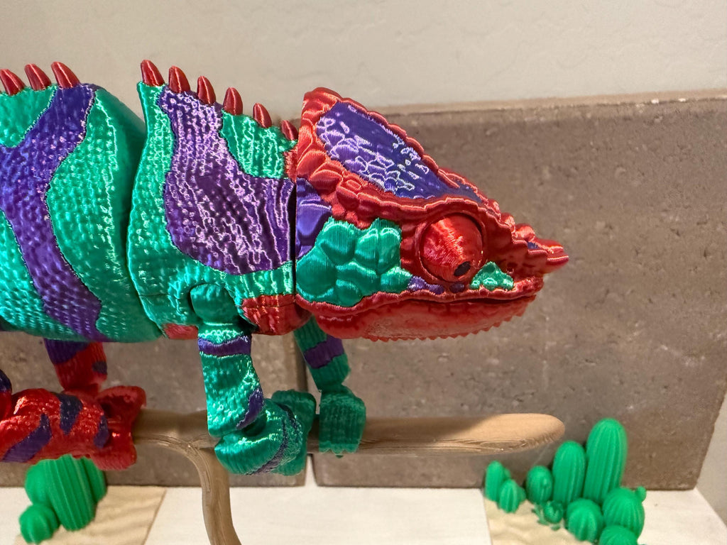 Articulated Multi-Color Chameleon — 3D-printed product by Truly Innovative Concepts