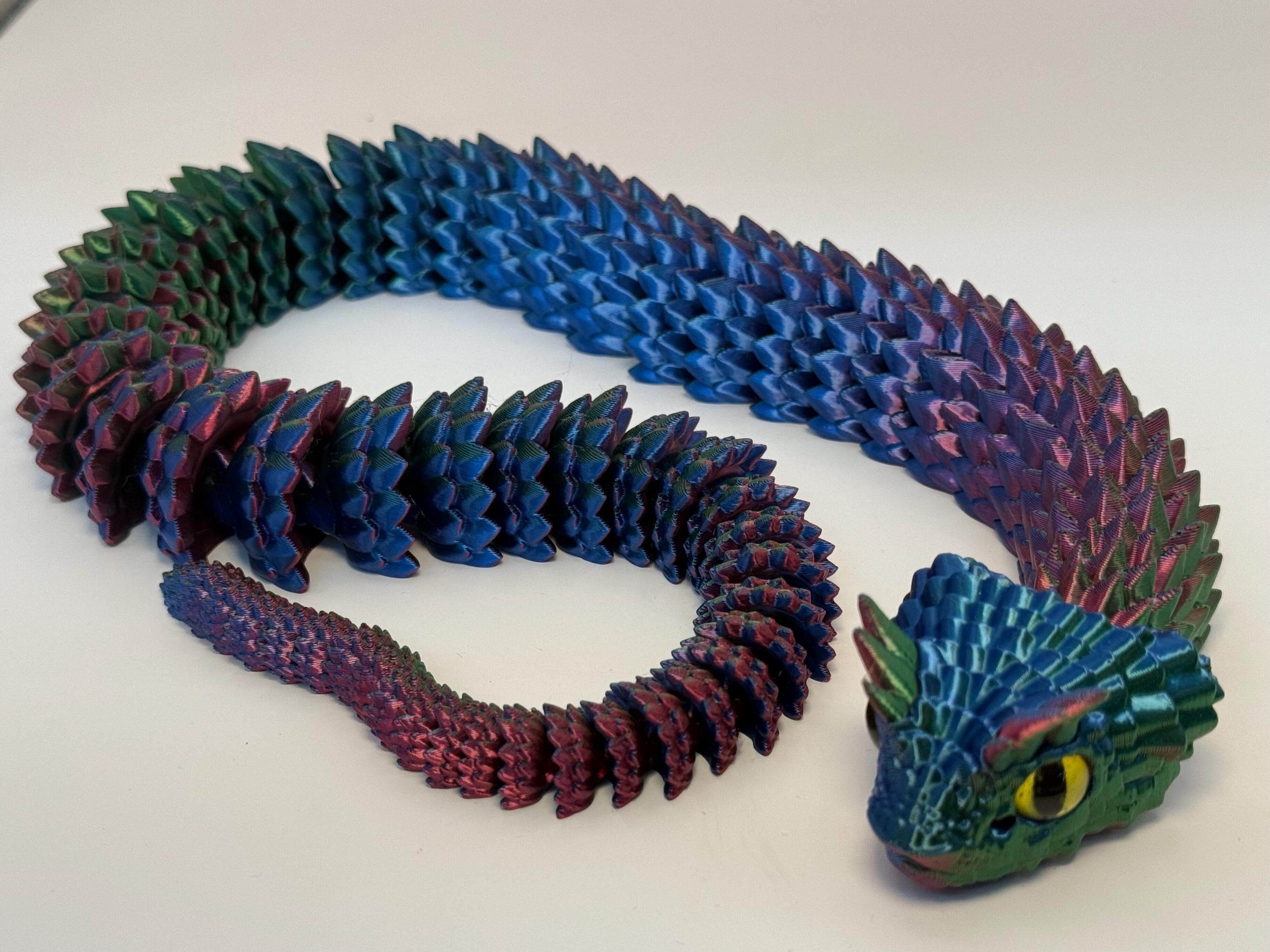 Eyelash viper snake realistic articulated desk and fidget toy