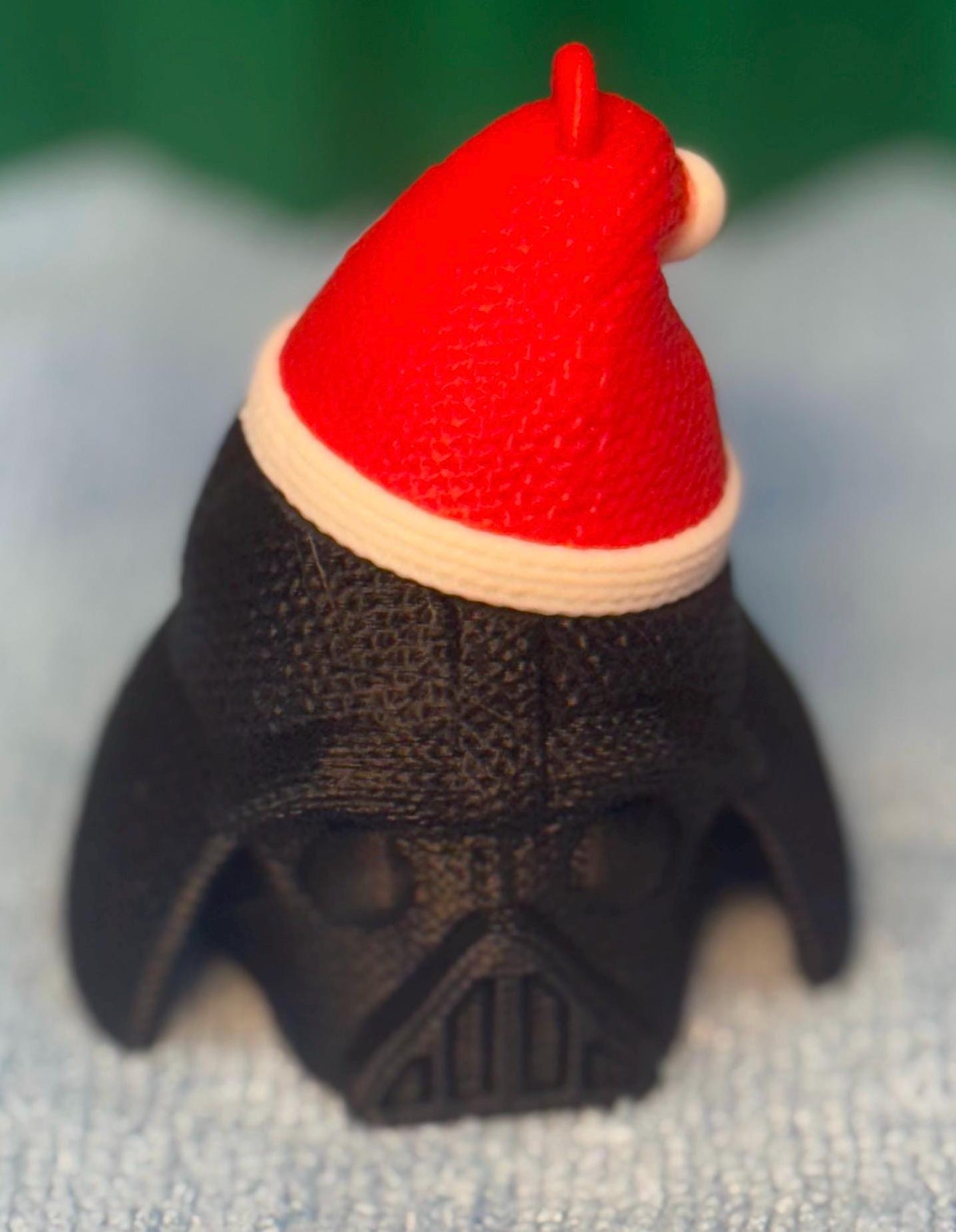 Star Wars Darth Vader ornament, Christmas, Santa hat, crochet texture , holiday, empire