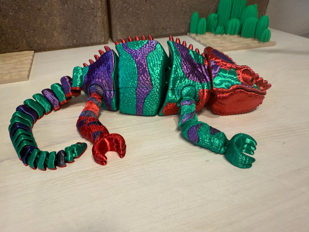 Articulated Multi-Color Chameleon — 3D-printed product by Truly Innovative Concepts