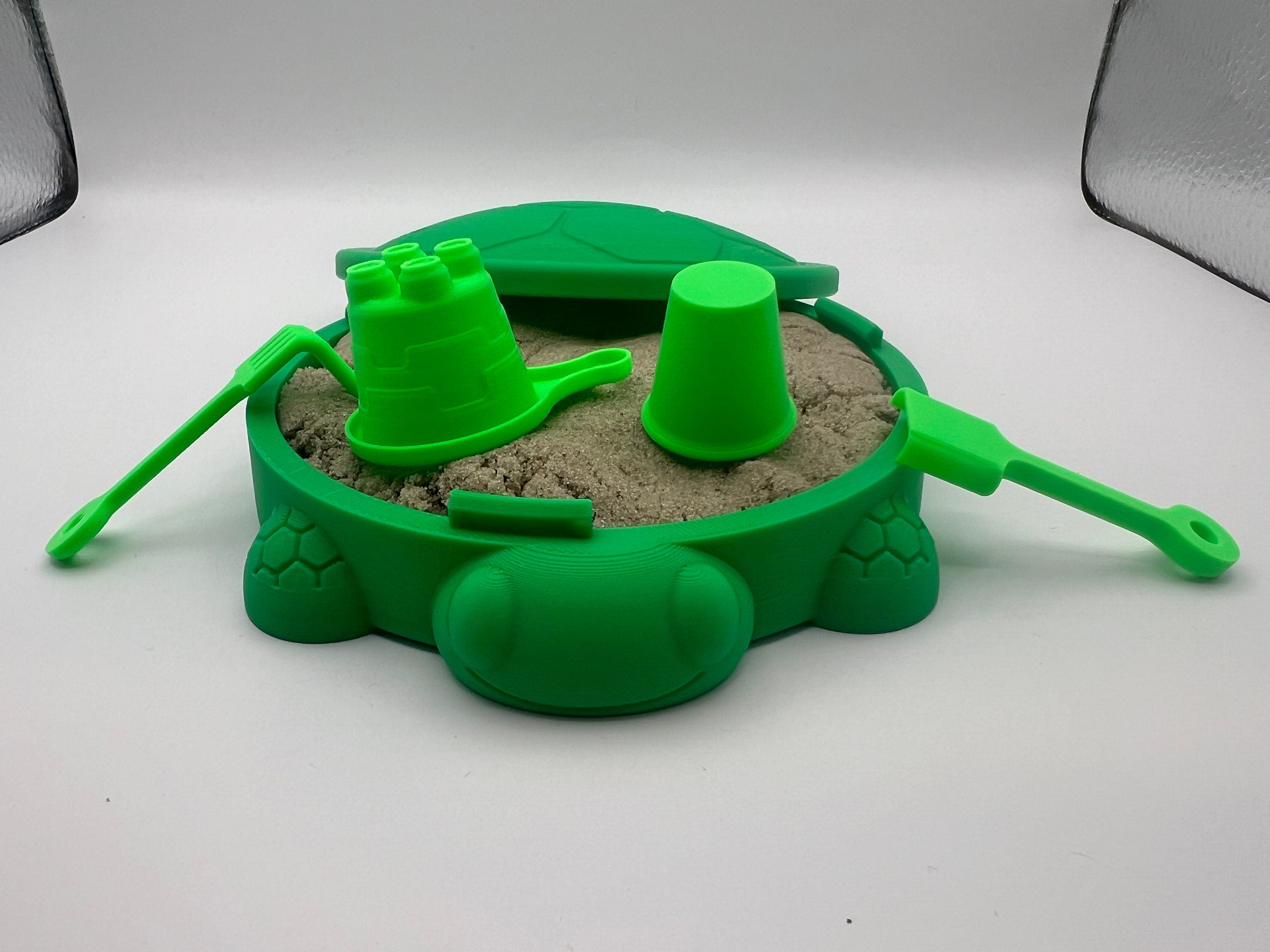 Desktop Turtle Sandbox: Kinetic Sand, Tools, Zen Garden