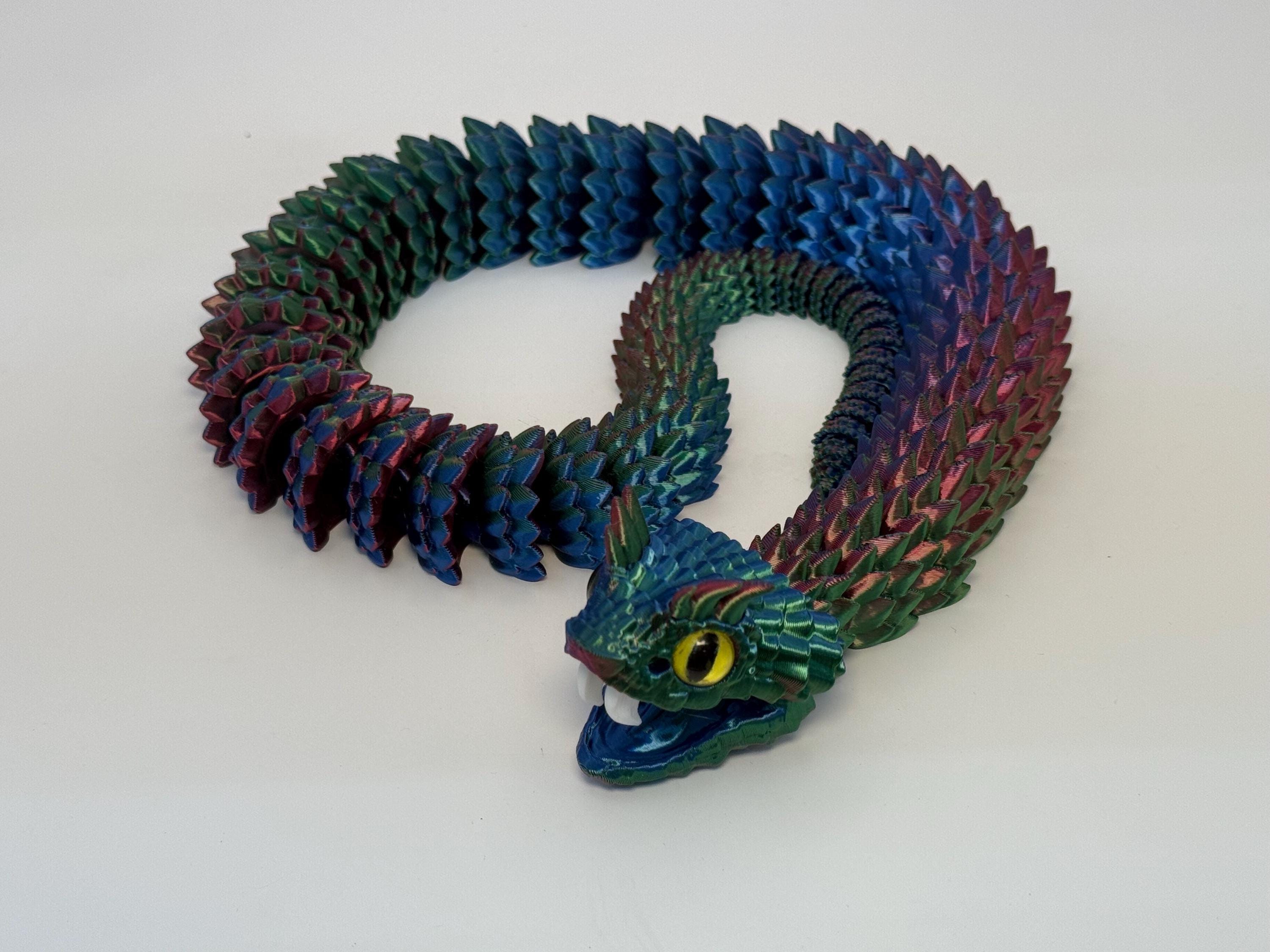 Eyelash viper snake realistic articulated desk and fidget toy