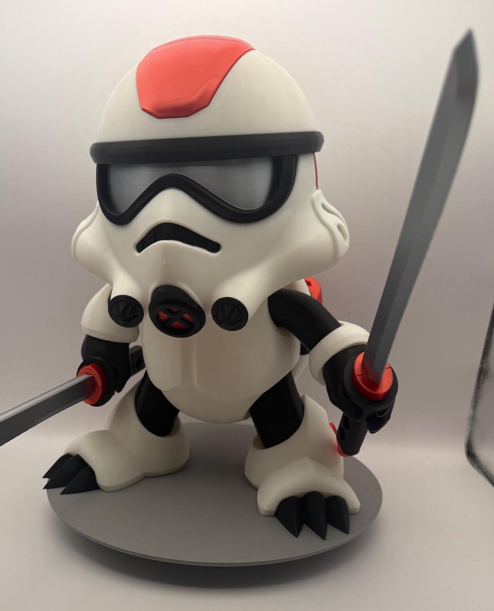 Galactic Koopa Trooper Toy: Star Wars Nintendo Mashup, 3D Printed