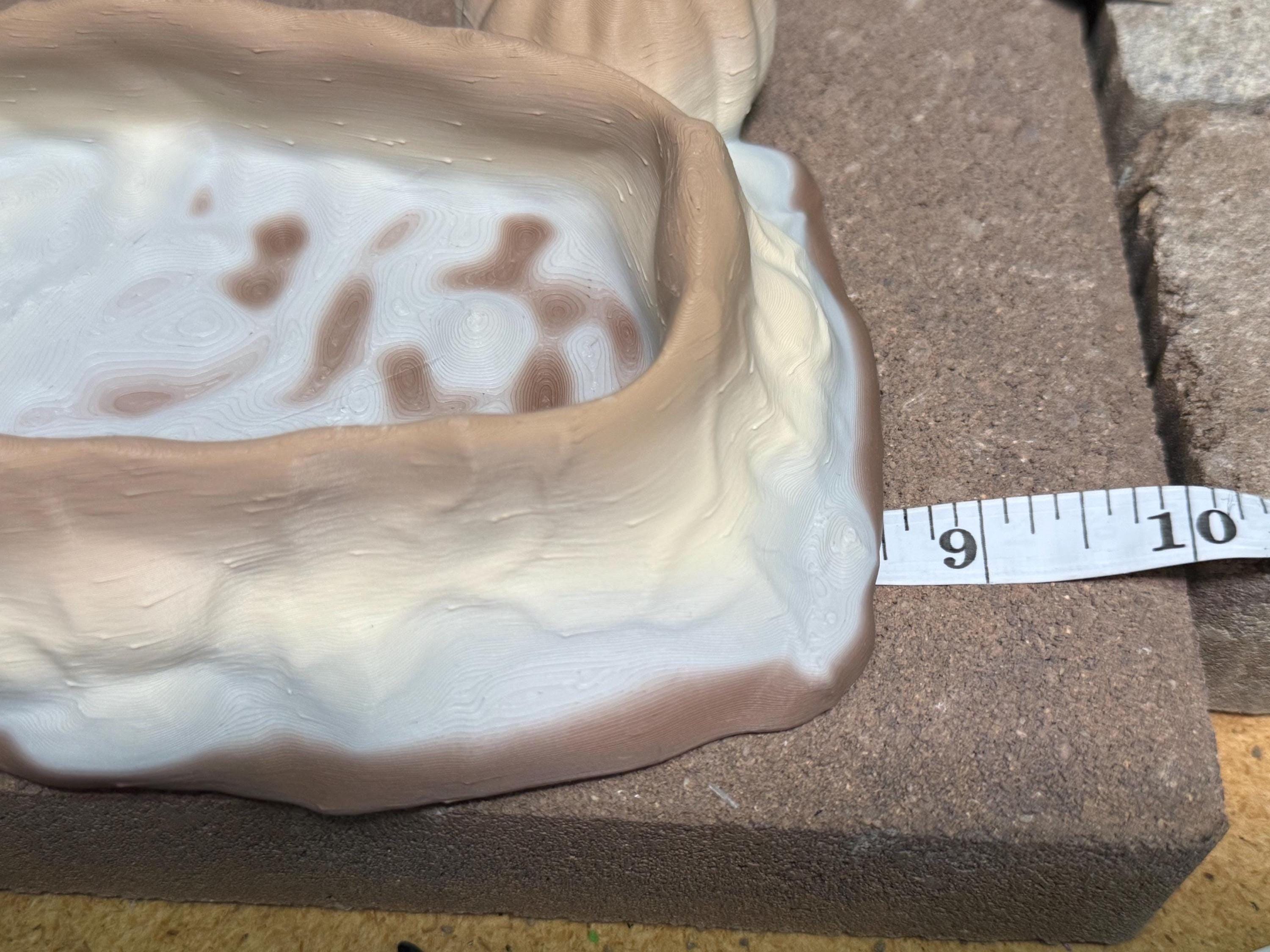 3D Printed Reptile Food and Water Dish: Graveyard Halloween Decor