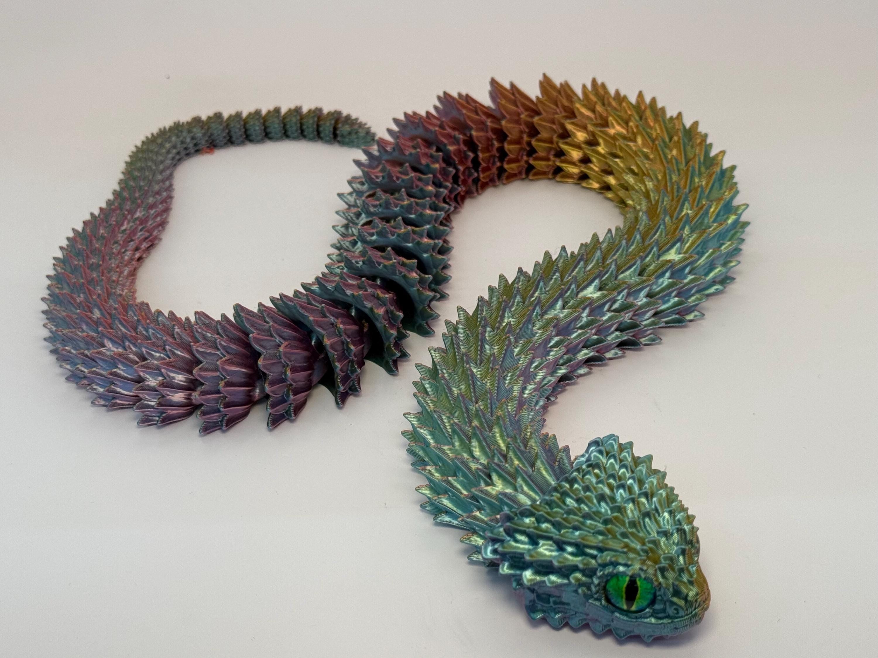 Bush viper snake realistic articulated desk and fidget toy