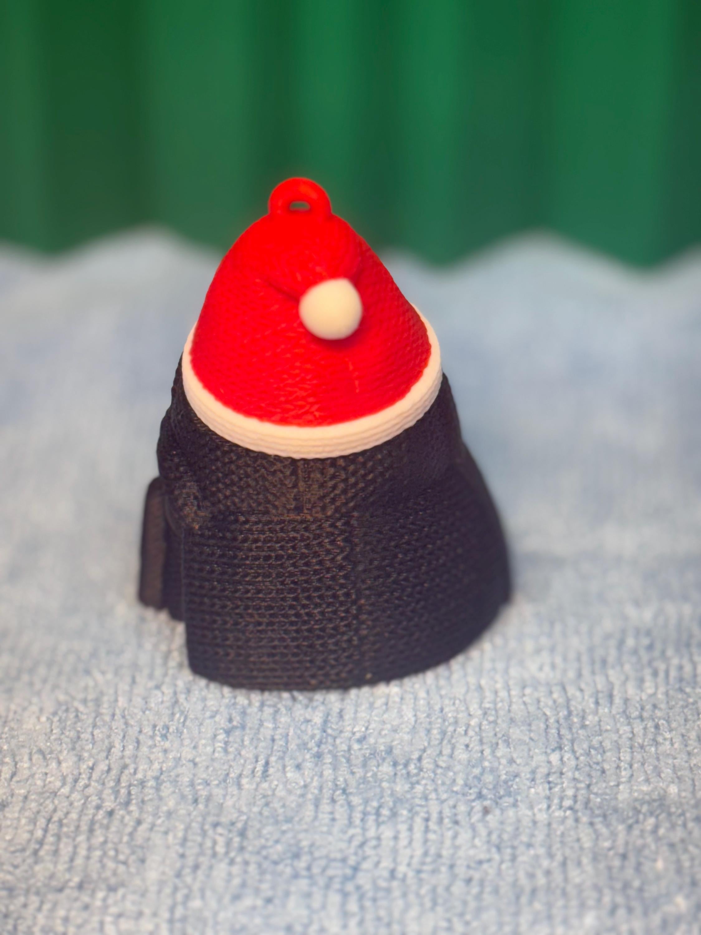 Star Wars Darth Vader ornament, Christmas, Santa hat, crochet texture , holiday, empire